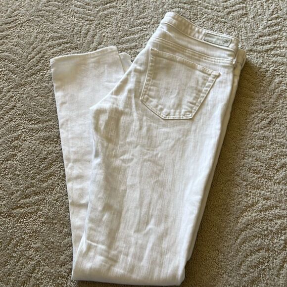 Adriano Goldscmied White The Stilt Cigarette Leg Skinny Distressed Jeans 26R - Picture 6 of 17